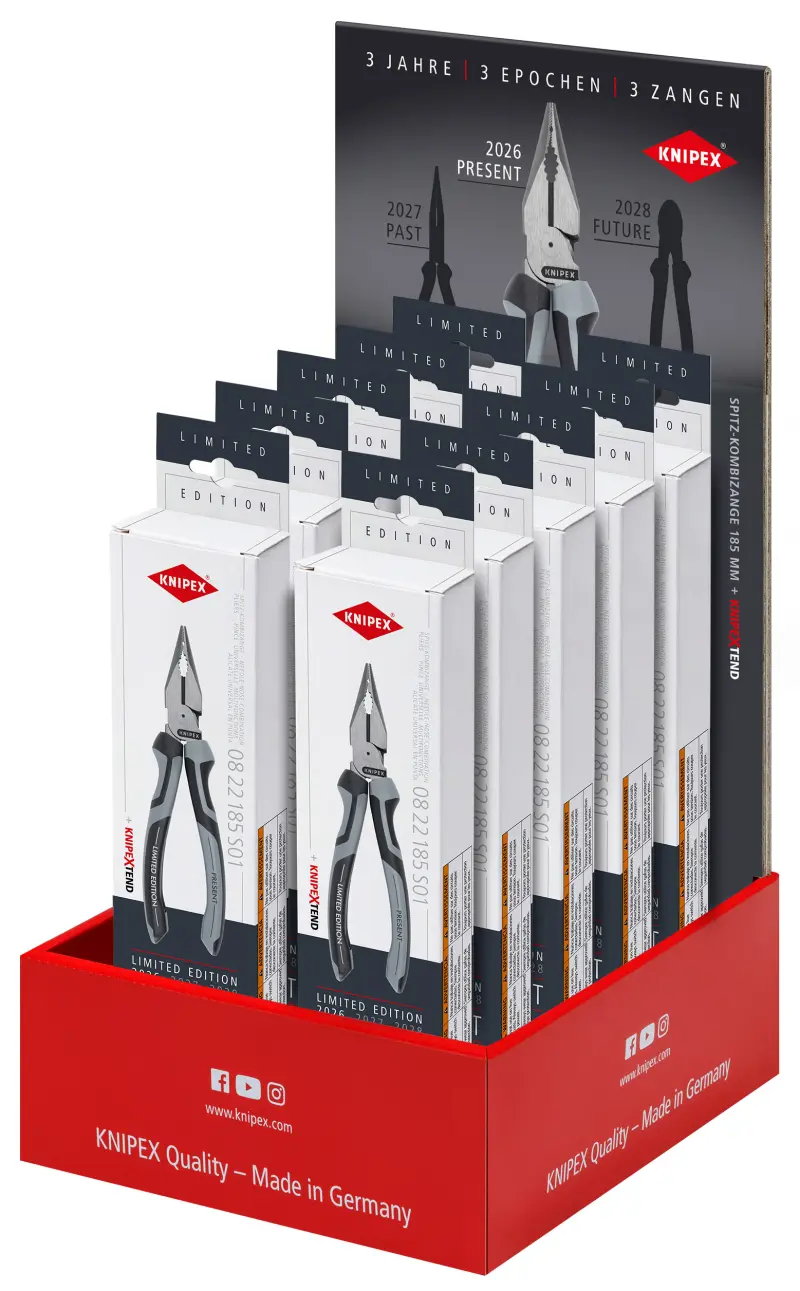 Kombinované jehlové kleště Knipex 08 22 185 S01 - vánoční limitovaná edice (K 08 22 185 S01)