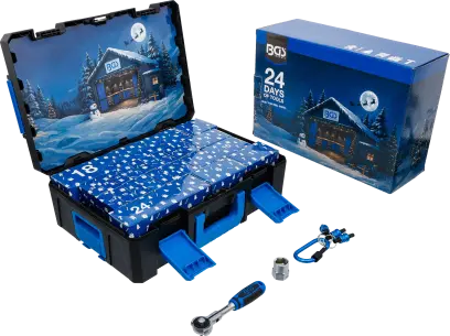 Adventný kalendár s náradím Christmas 2026, BGS 95020, Vianočná sada náradia (BGS1095020)
