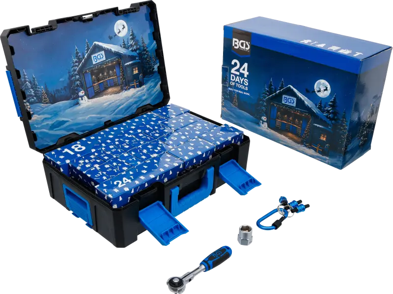 Adventní kalendář s nářadím Christmas 2026, BGS 95020, Vánoční sada nářadí (BGS1095020)