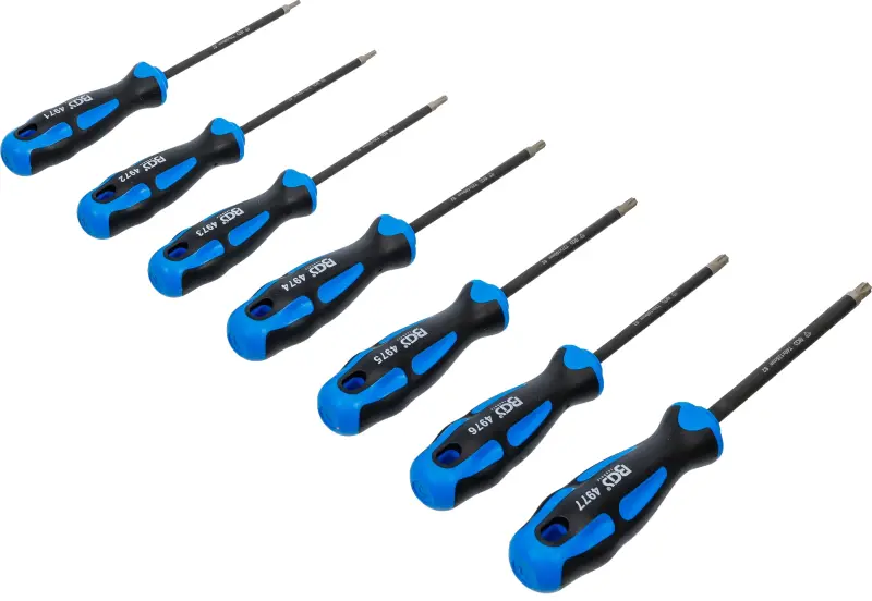 Šroubováky s diamantovým povlakem T-profil (pro Torx) T10 ÷ T40 BGS 4970  - 7dílná sada (BGS104970)