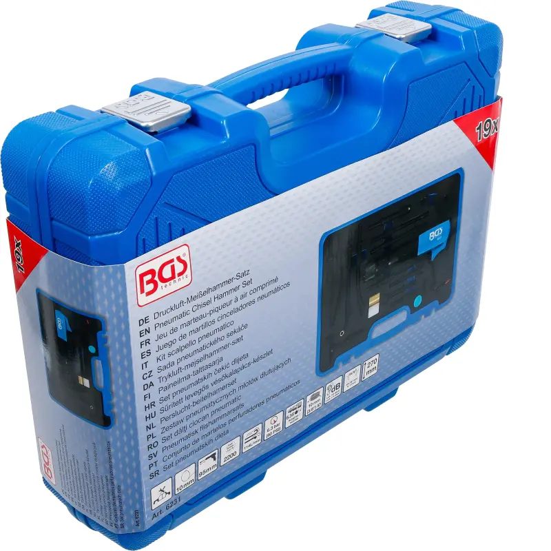 Pneumatické sekací kladivo BGS 6231 včetně nástrojů - 19dílná sada (BGS106231)