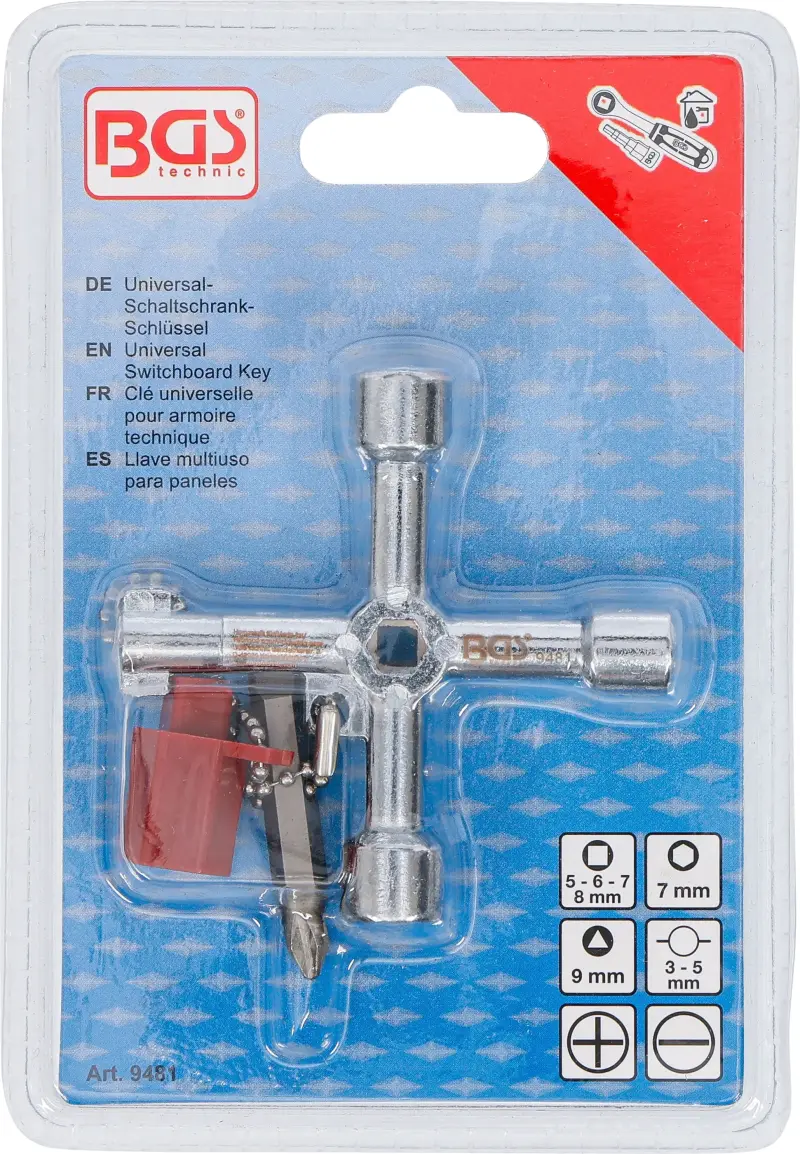 Univerzální klíč BGS 9481 k technickým skříním (BGS109481)