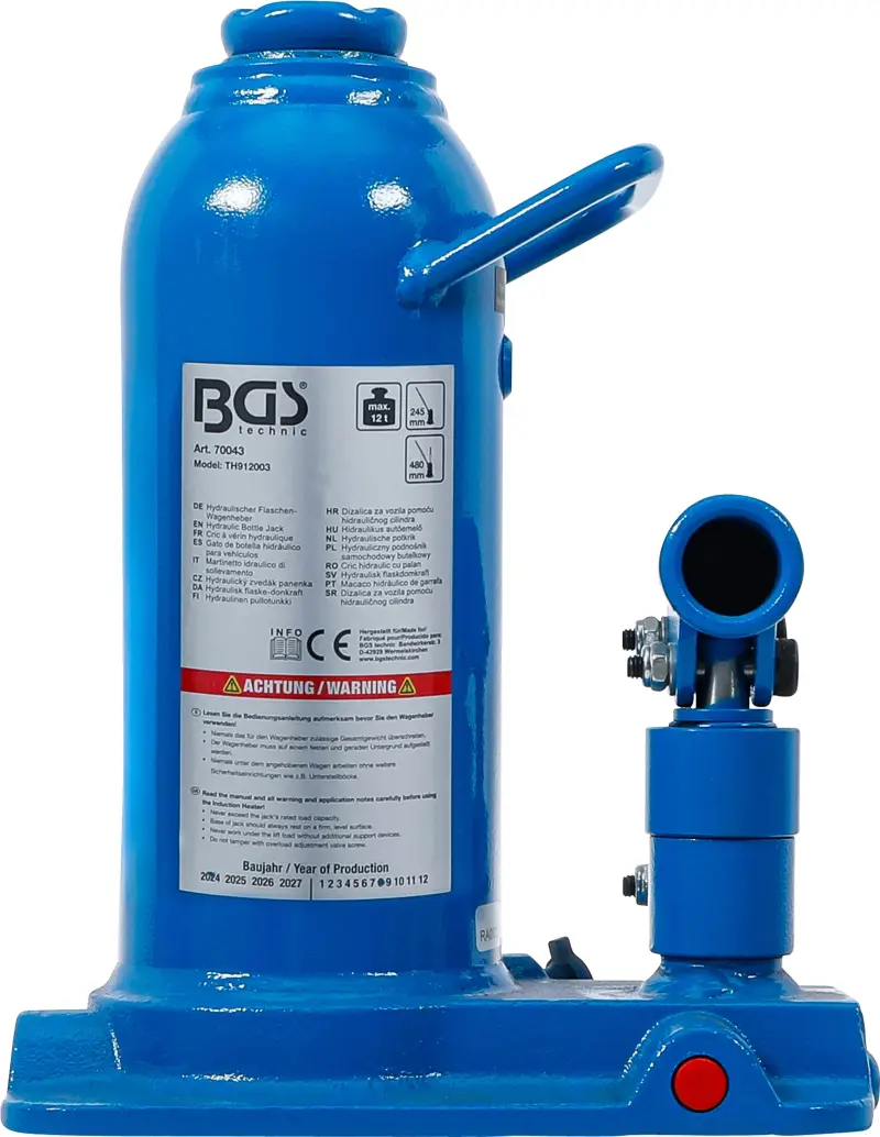 Hydraulický zvedák BGS 70043 panenka, flexibilní - 12 t (BGS1070043)