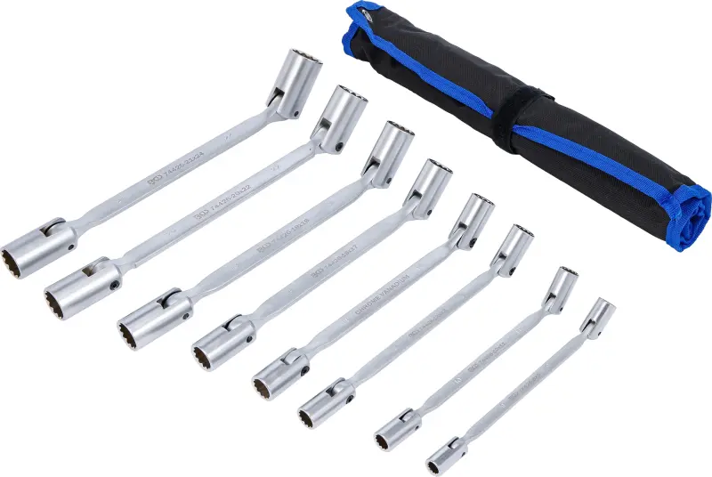 Oboustranné očkové klíče BGS 74426 s flexibilními hlavami 8 ÷ 24 mm - 8dílná sada (BGS1074426)