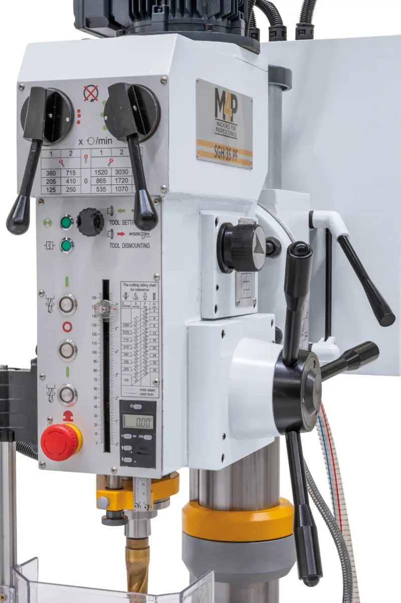Stĺpová vŕtačka s prevodovým pohonom SGH 35 PF / 400 V