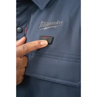 Aku HEXON vyhřívaná košilová bunda Milwaukee M12 HSJBLU-O (S), modrá, pánská, bez aku, 4932500680