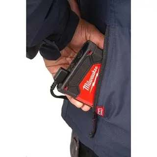 Aku HEXON vyhřívaná košilová bunda Milwaukee M12 HSJBLU-O (XL), modrá, pánská, bez aku, 4932500683