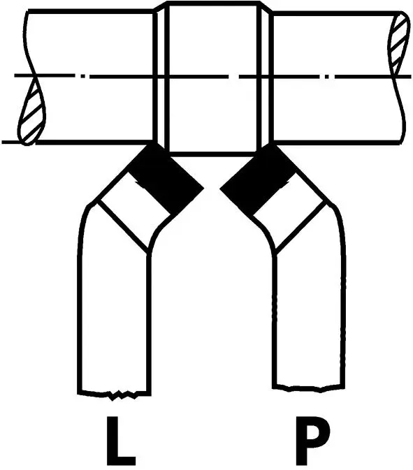 Zahnutý soustružnický nůž tvrdokov DIN4972 pravý 3 2 x 32 x 170 mm P25/30 WI LKE