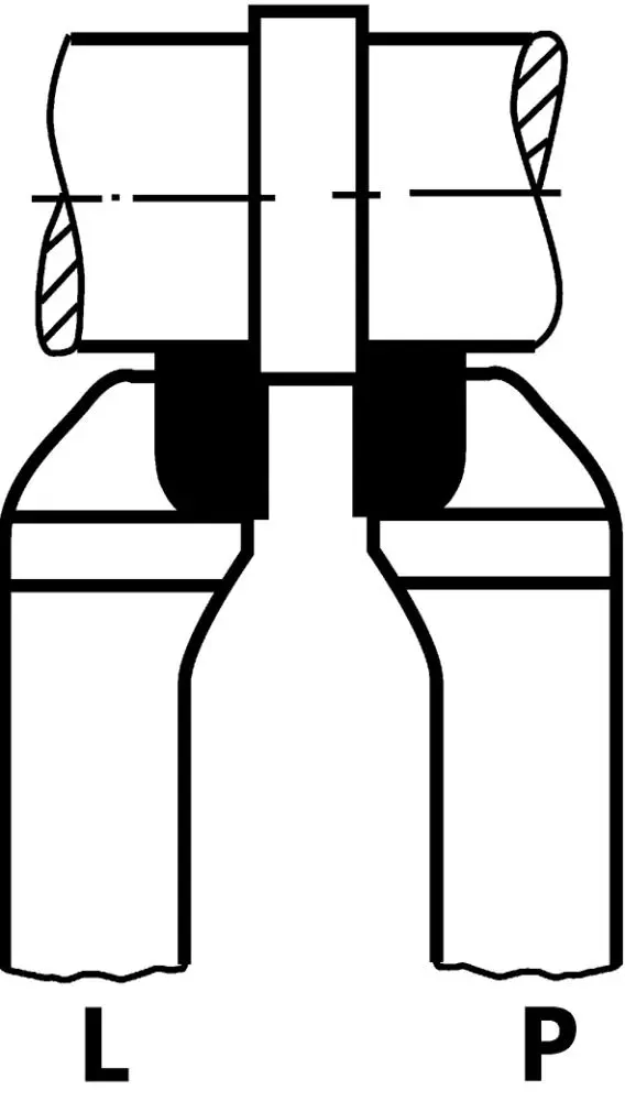 Odsazený stranový soustru žnický nůž tvrdokov DIN49 80 levý 10 x 10 x 90 mm P 25/30 WILKE