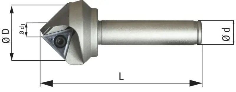 Fazetovací fréza D25 mm 4 5°, 1 zub, pro TCGX 16350 4 FORMAT