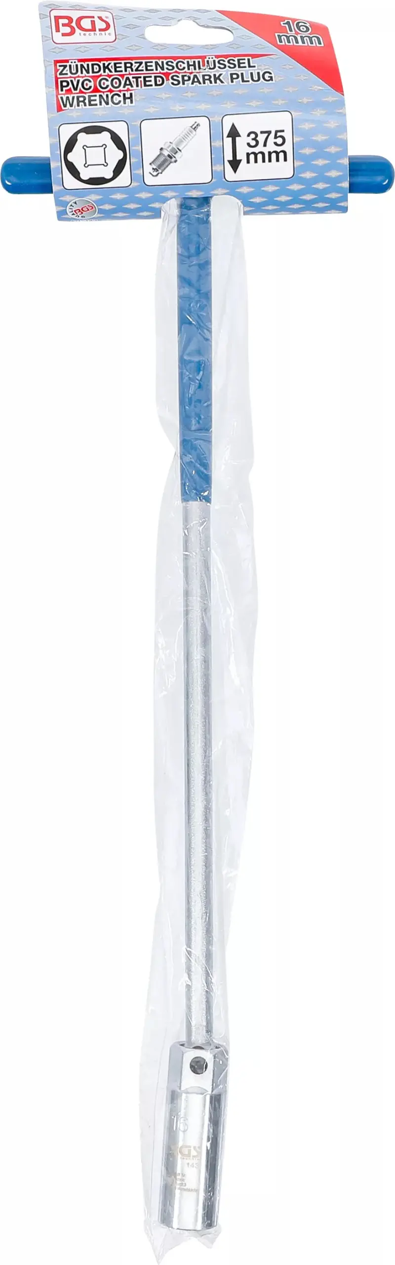 Klíč na zapalovací svíčky 16 x 375 mm BGS100143 s kloubem a T-rukojetí (BGS100143)