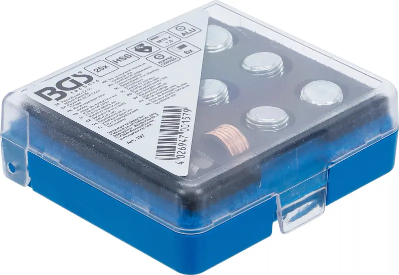 Sada na opravu závitů olejových van M15 x 1,5 mm BGS100157 (25 dílů) (BGS100157)