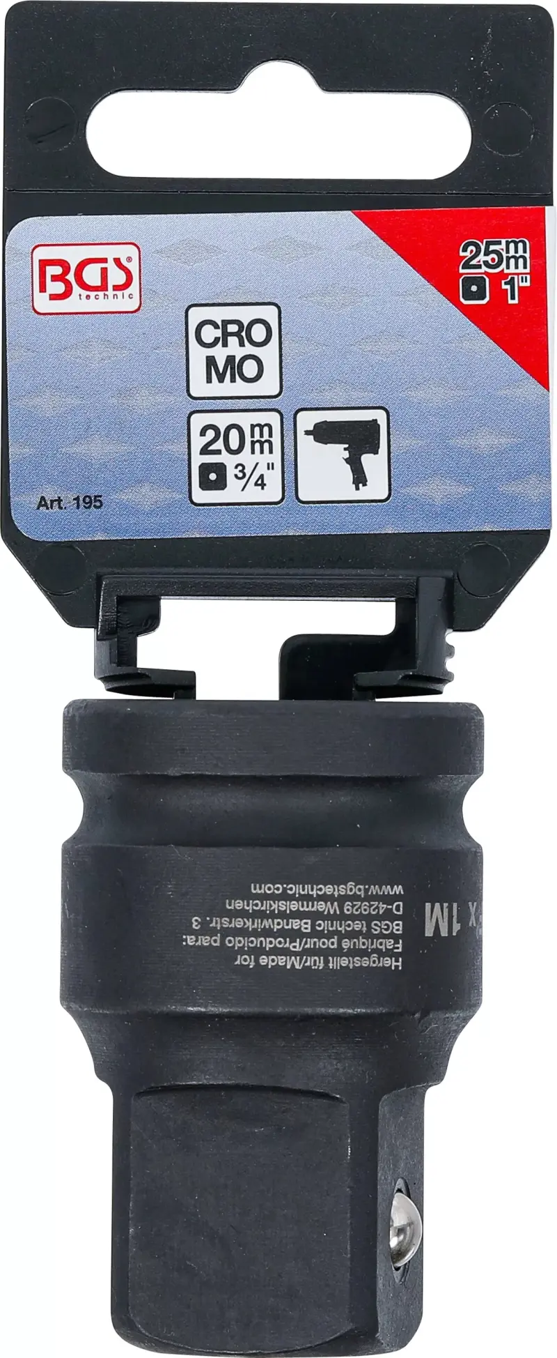 Adaptér vnitřní 3/4" BGS100195, vnější 1", tvrzený (BGS100195)