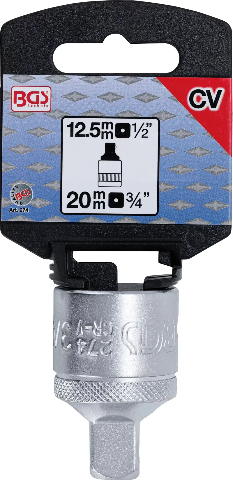 Adaptér 1/2" BGS100274 pro 3/4" vnitřní (BGS100274)