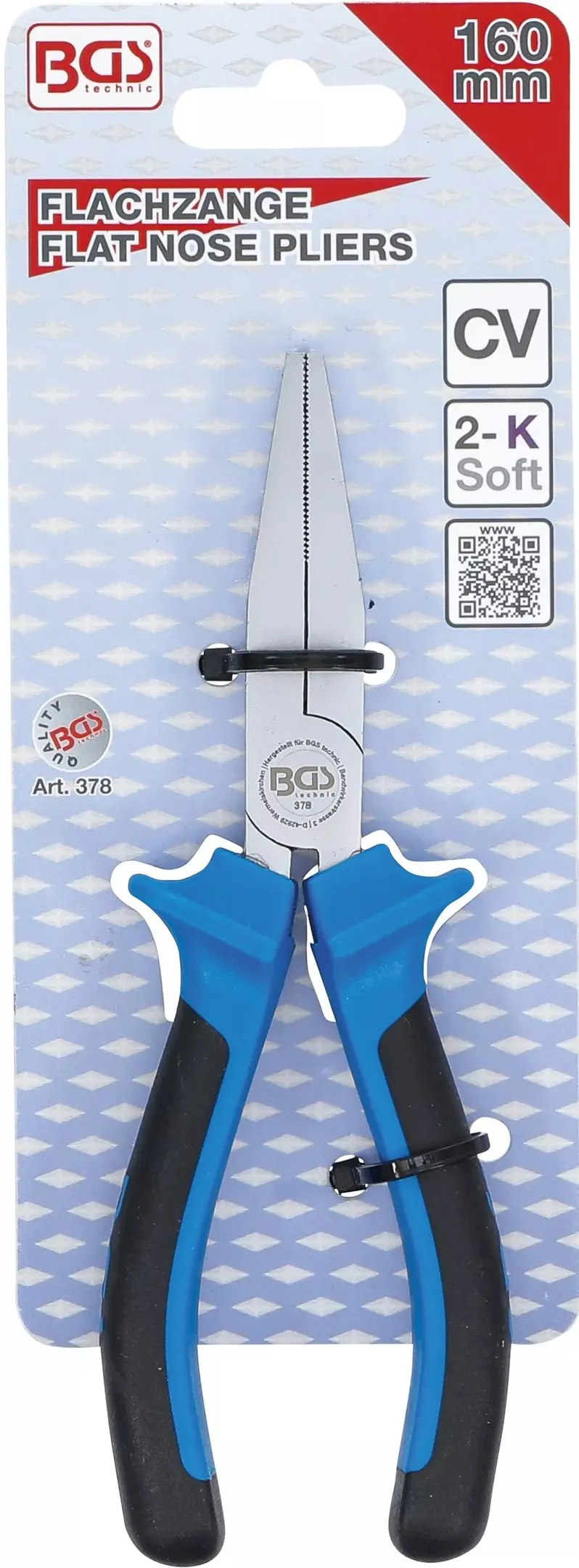 Ploché kleště 160 mm BGS100378, niklováno (BGS100378)