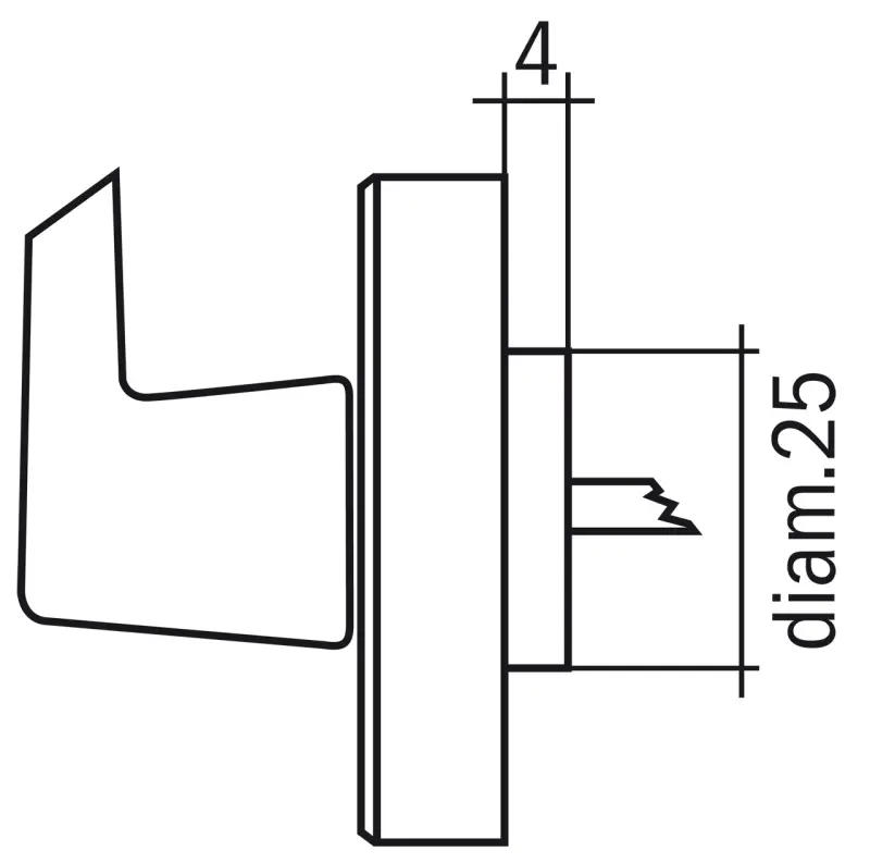 Vrtací hlava Bernardo - 43 mm pro okenní kliky s kleštinou pro dlabačky (BER141103)
