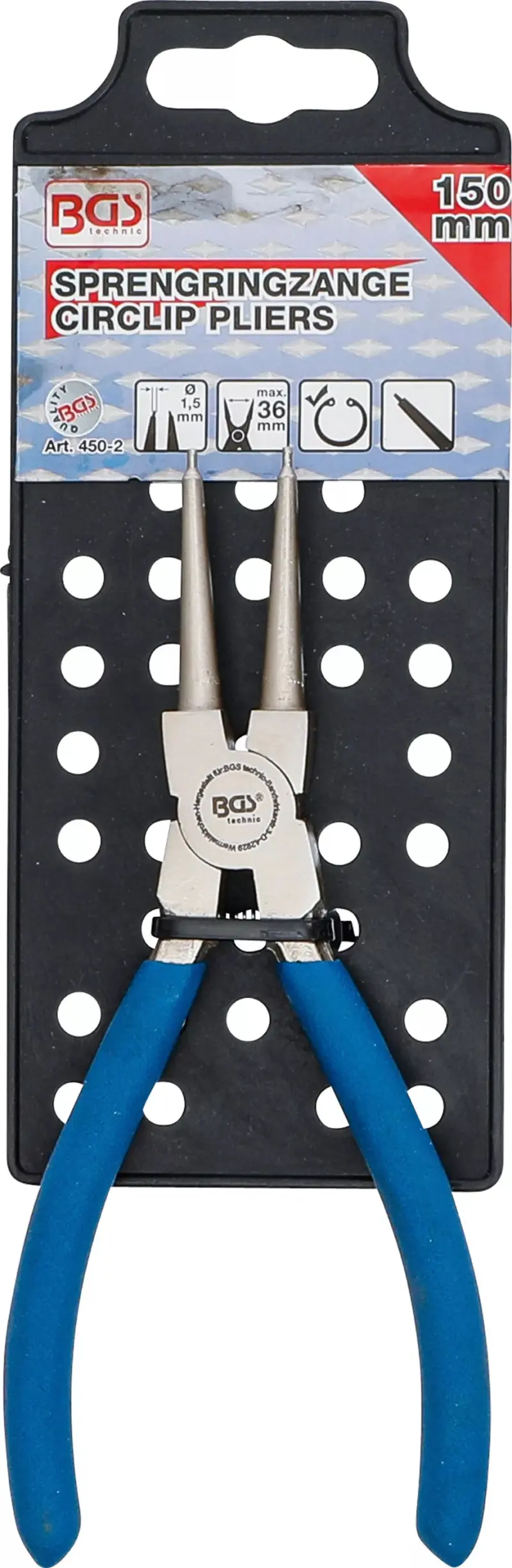 Kleště 150 mm na vnitřní rozpěrné kroužky BGS100450-2 (BGS100450-2)
