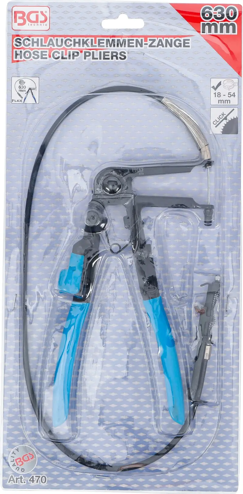 Kleště s bowdenem na hadicové pásové spony BGS100470 (BGS100470)