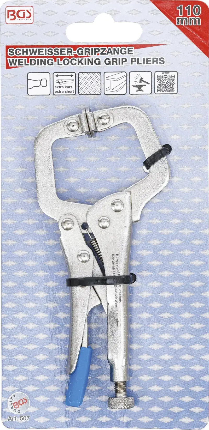 kleště grip 110 mm, C-profil (BGS100507)