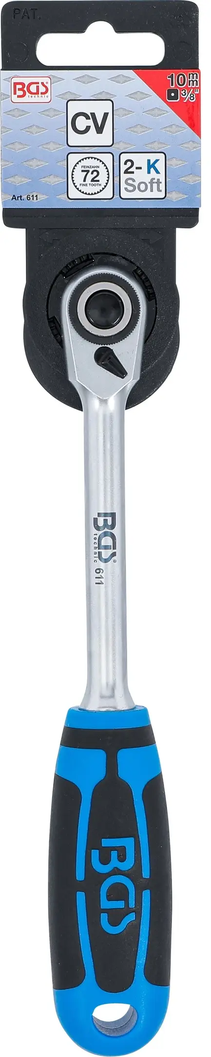 Přepínací ráčna 3/8" BGS100611 - extra štíhlá (BGS100611)