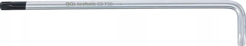 Zástrčný klíč T-profil T30 BGS100794-T30 velmi dlouhý (pro Torx) s otvorem/bez otvoru (BGS100794-T30)