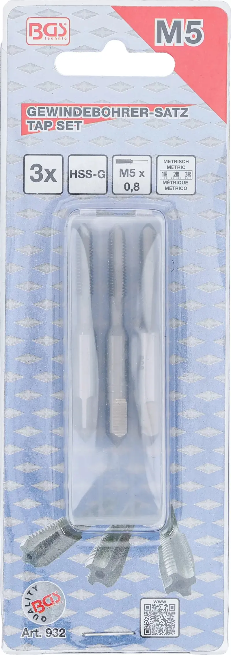 Sadový závitník M5 x 0,8 mm BGS100932 HSS-G (BGS100932)