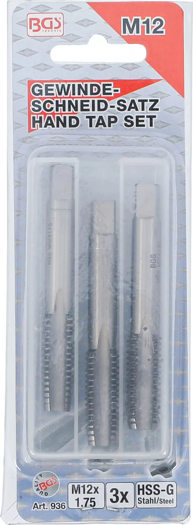 Sadový závitník M12 x 1,75 mm BGS100936 HSS-G (BGS100936)