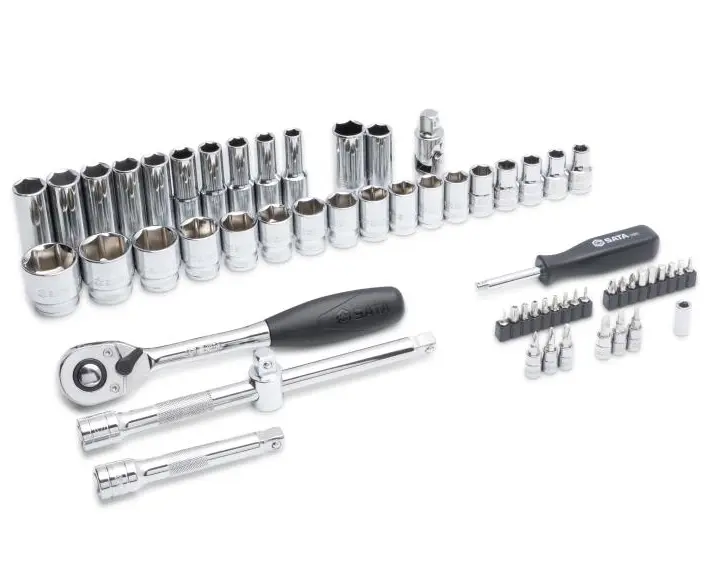 60 ks. Sada metrických nástrčných hlavic 1/2" s 6 (SATAST09007SJ)