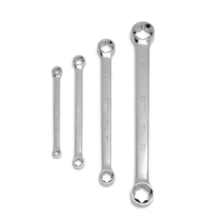 4 ks. Sada očkoplochých klíčů E-Torx - E6xE8, E10x (SATAST09012SJ)