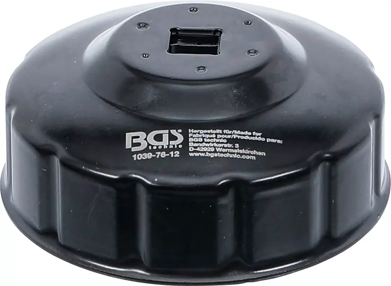 Klíč na olejové filtry průměr 76 mm, 12 drážek BGS101039-76-12 (Fiat, Mercedes-Benz, Renault) (BGS101039-76-12)