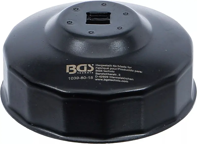 Klíč na olejové filtry průměr 80 mm, 15hranný BGS101039-80-15 (Honda, Mazda, Nissan, Opel) (BGS101039-80-15)