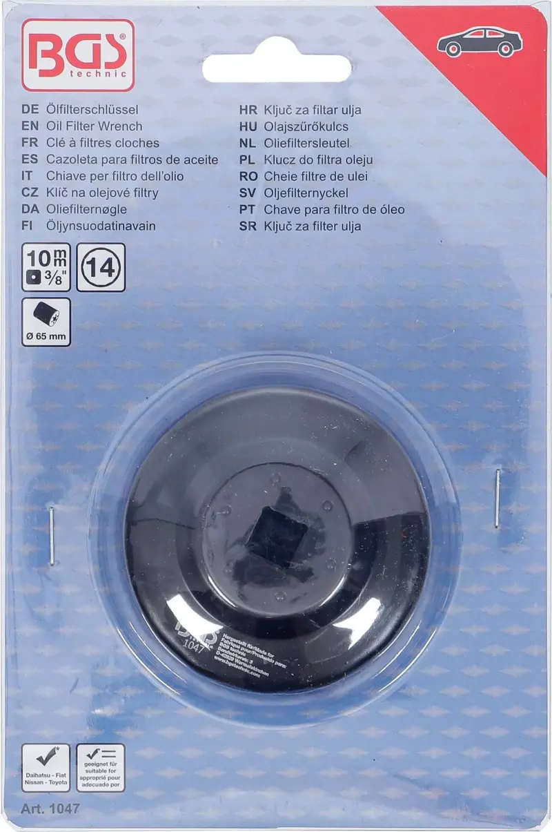 Klíč na olejové filtry průměr 65 mm, 14hranný BGS101047 Pro Daihatsu, Fiat, Nissan, Toyota (BGS101047)