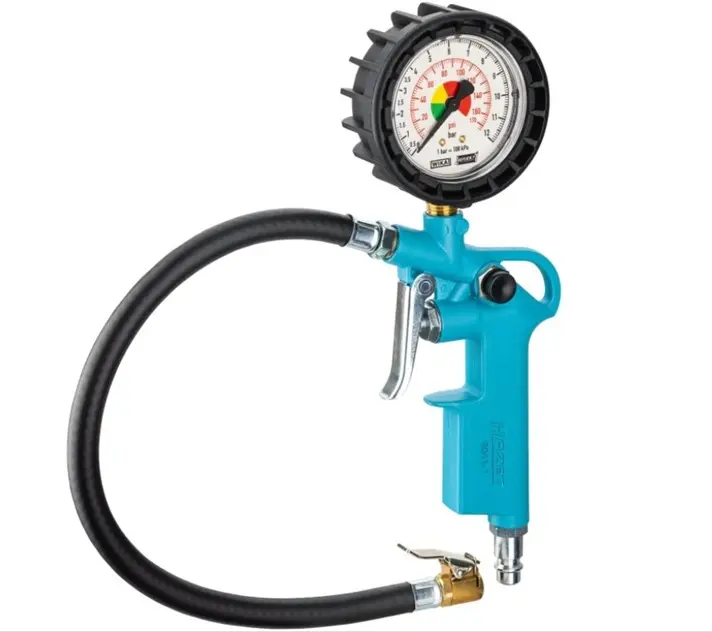 HAZET 9041-1, Měřič tlaku v pneumatikách | 0–12 bar, ±0,3 bar, 400 mm hadice (EDE3050385)