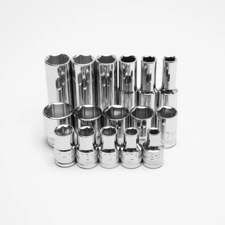 Nástrčné hlavice 1/2" 8 ÷ 24 mm, krátké, dlouhé SATA Tools -  16 dílů (SATAST09520)