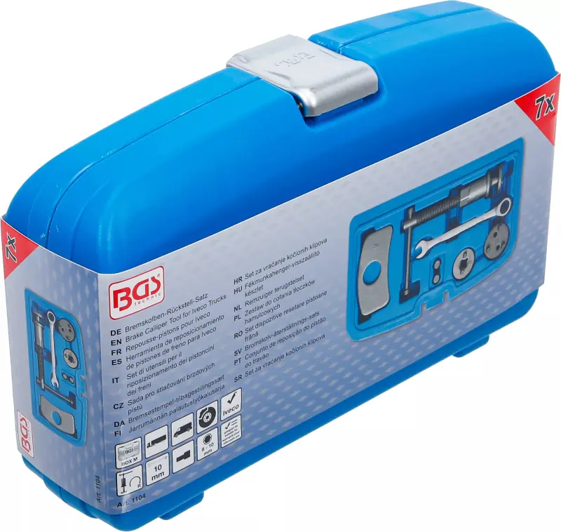 Přípravek pro stlačení brzdových válečků BGS101104 Pro Iveco Sada 7 dílů (BGS101104)
