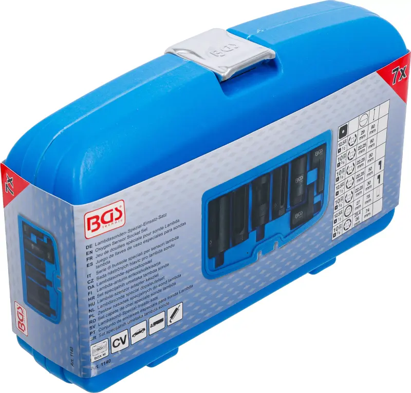 Nástrčné hlavice 3/8" a 1/2" na lambda sondy BGS101140 Sada 7 dílů (BGS101140)