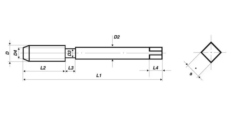 Strojní závitník HSSE M 5 x 0,8 mm DIN 371 tvar C Volkel 37434 (DATVOL37434)