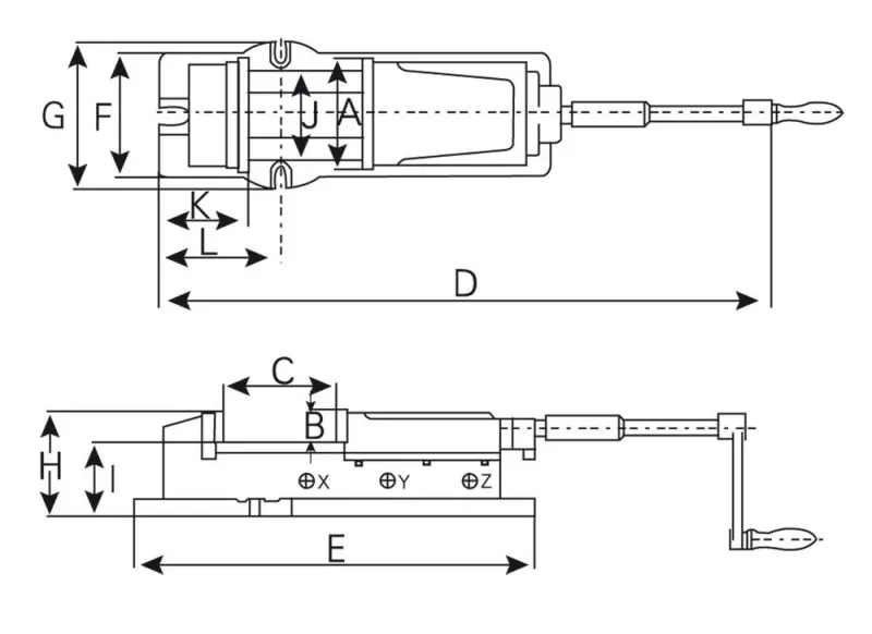 Strojní hydraulický svěrák Bernardo VH 100 s otočným stolem (BER282088)