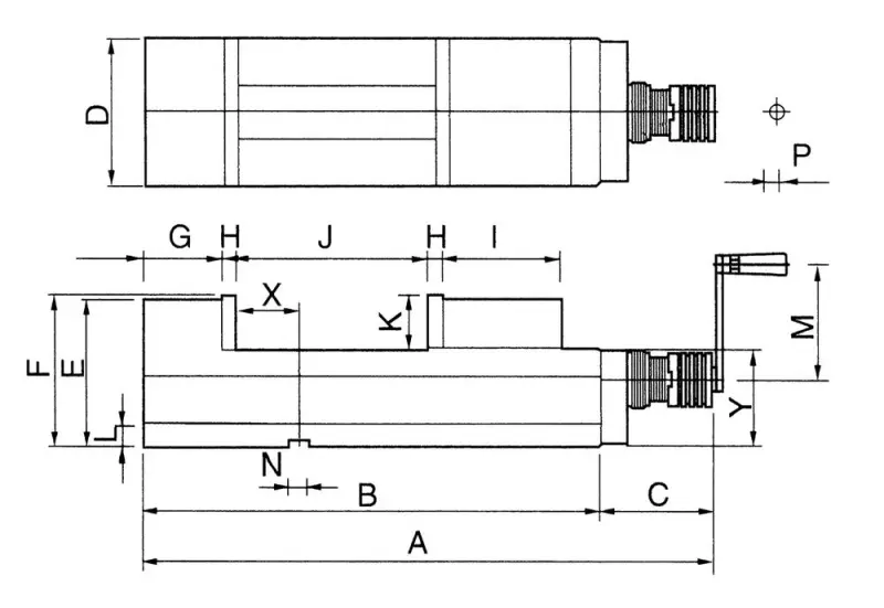 Strojní svěrák Bernardo CHV 200 V (BER282128)