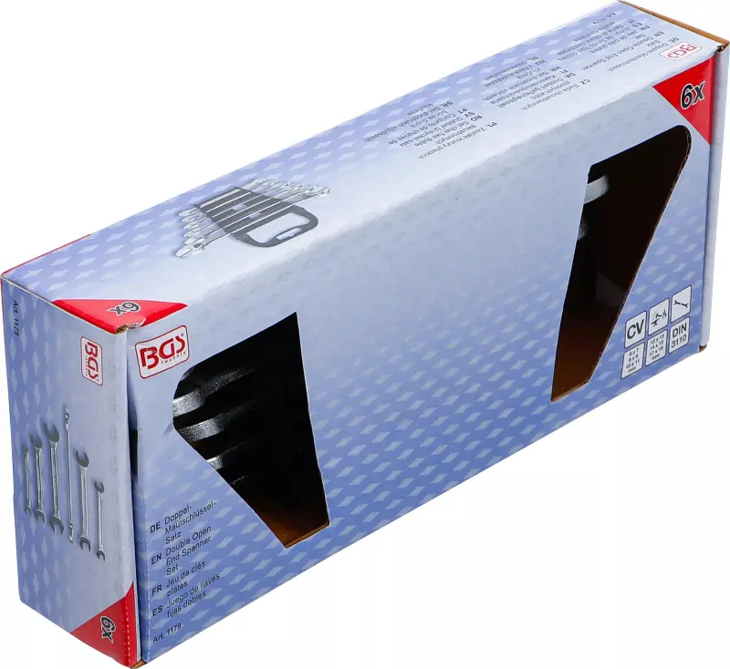 Oboustranné klíče 6 ÷ 19 mm BGS101179, DIN 3110 (Sada 6 dílů) (BGS101179)