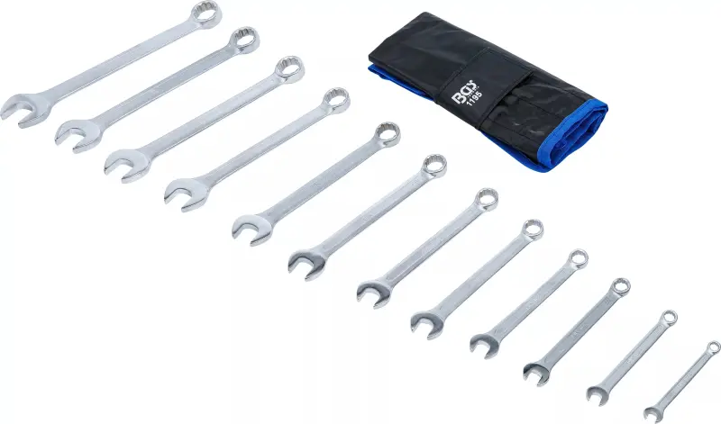 Očkoploché klíče 1/4" ÷ 15/16" BGS101195 palcové, dle DIN 3113A. Sada 12 dílů (BGS101195)