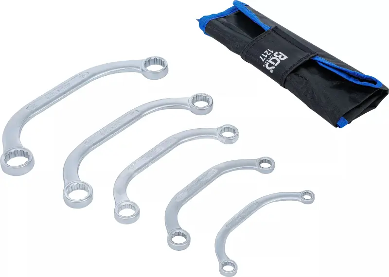 Oboustranné očkové klíče 8 ÷ 22 mm BGS101217, C-forma, dvanáctihran. Sada 5 dílů (BGS101217)