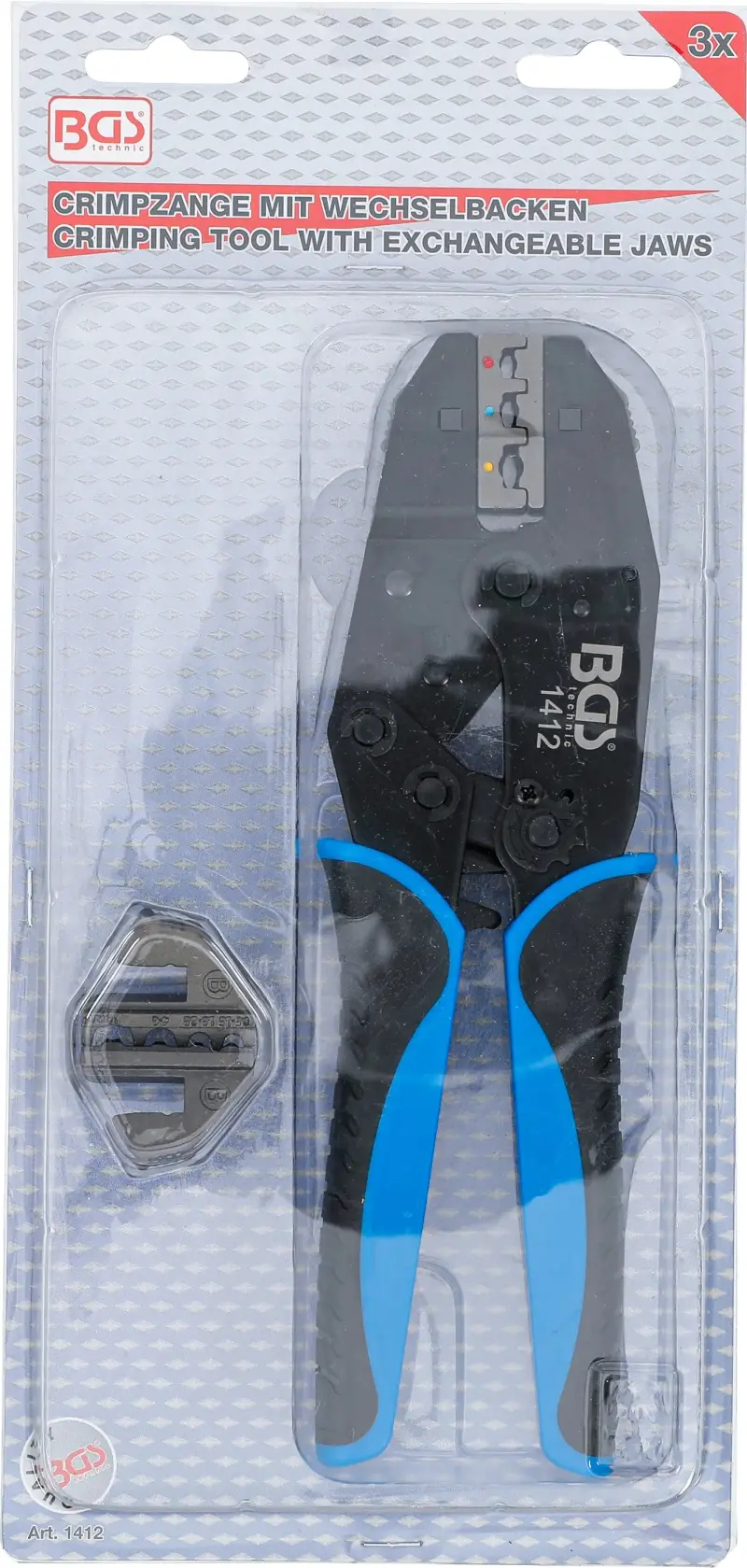 Krimpovací kleště BGS101412, ráčnové, vým. čelisti (BGS101412)