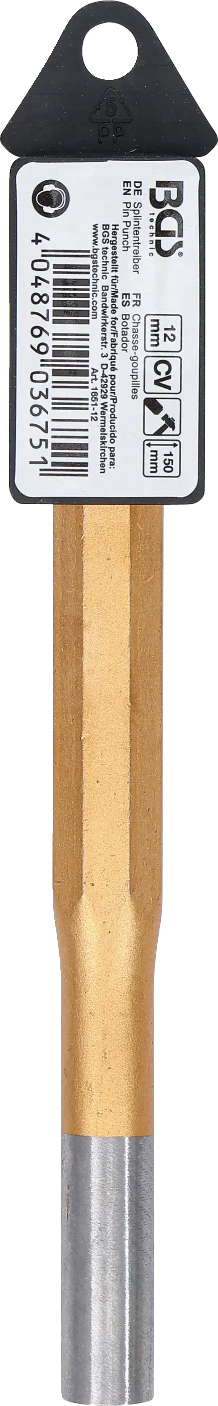 Vyrážeč závlaček 12 x 150 mm BGS101651-12, tvrzený (BGS101651-12)