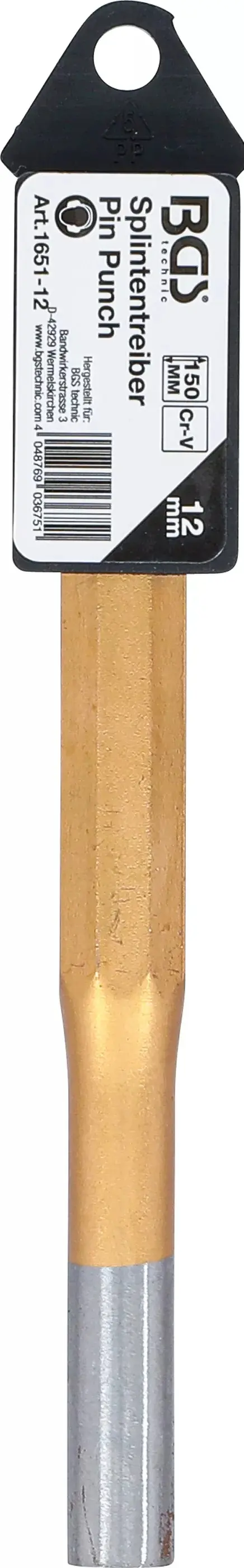 Vyrážeč závlaček 12 x 150 mm BGS101651-12, tvrzený (BGS101651-12)