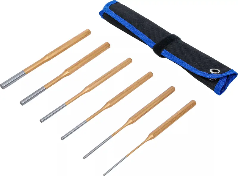 Vyrážeče závlaček 3 ÷ 10 mm BGS101655, extra dlouhé, 200 mm Sada 6 dílů (BGS101655)