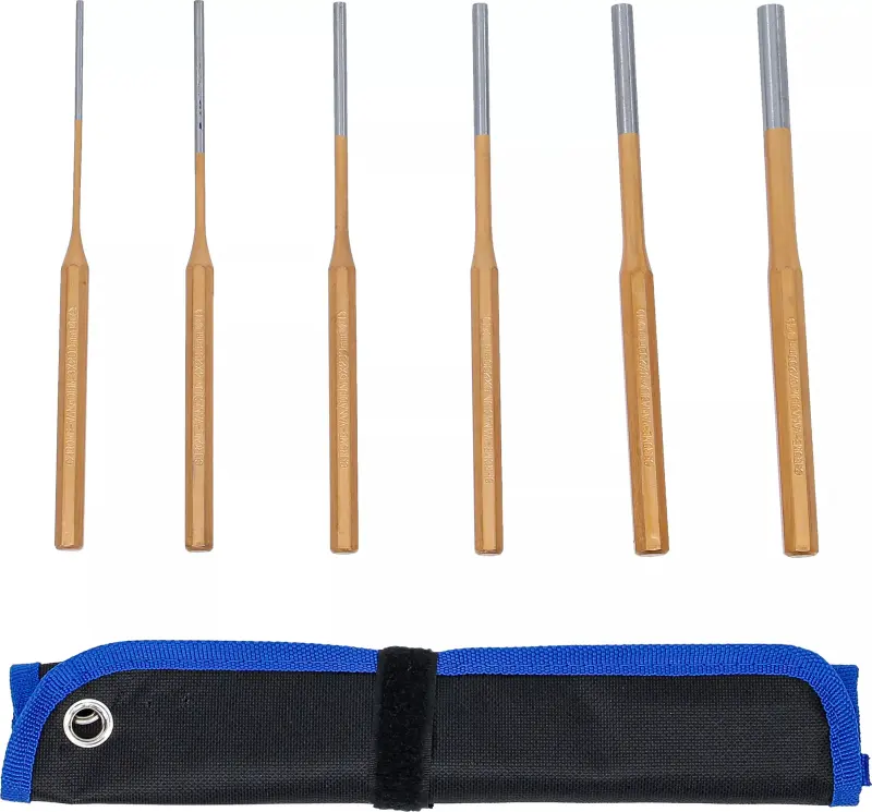 Vyrážeče závlaček 3 ÷ 10 mm BGS101655, extra dlouhé, 200 mm Sada 6 dílů (BGS101655)