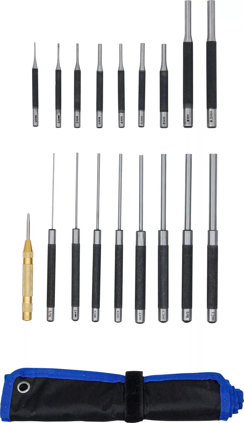 Vyrážeče 1,5 ÷ 9,5 mm BGS101695 Sada 18 dílů (BGS101695)