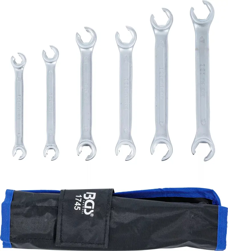 klíče na převlečné matice 8x9 - 18x19 mm, 6 dílů (BGS101745)