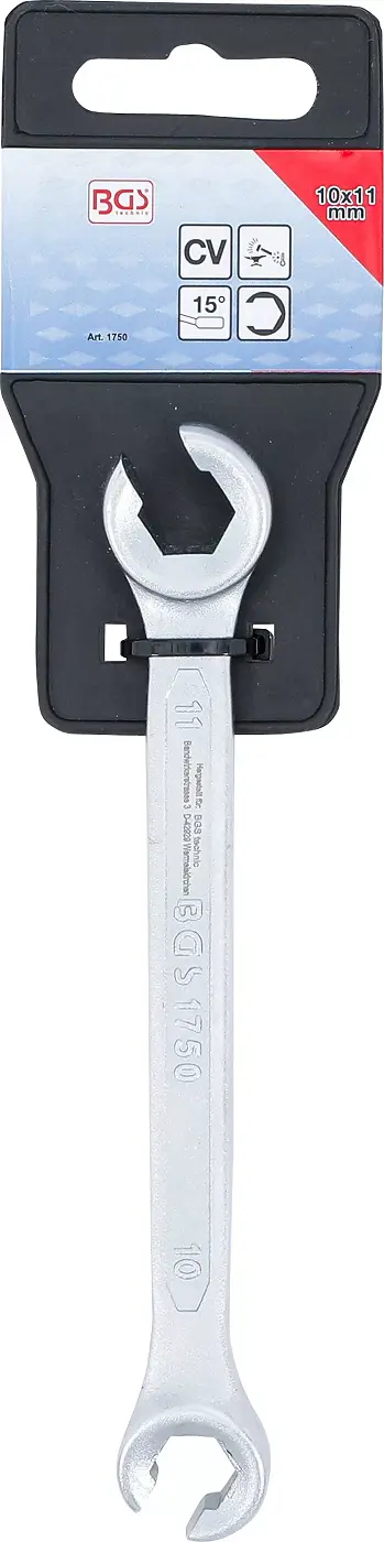 Otevřený očkový klíč 10 x 11 mm BGS101750 na převlečné matice (BGS101750)